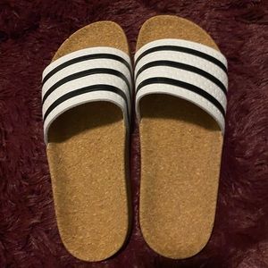 Adidas slides sz 8, never worn